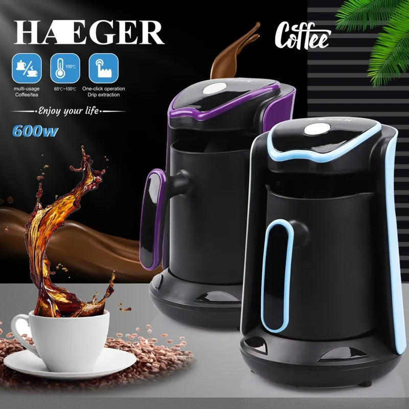 Household Automatic Turkish Coffee Machine Cordless Electric Pot AC 220~240V 600W Portable Travel Coffee Maker 70-80ml Hot Sale