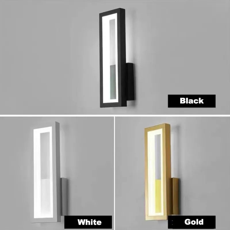 Modern Minimalist Wall Lamps Home Decor Living Room Bedroom Bedside 17w Ac96v-260v Led Sconce Black White Light Aisle Decoration