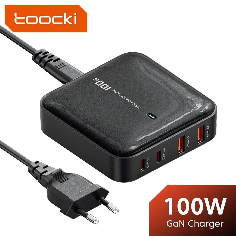 Toocki GaN 100W PD 3.0 Fast Charging USB C Charger For Macbook iPad Pro Tablet Type C Charger For iPhone 15 14 Samsung Xiaomi