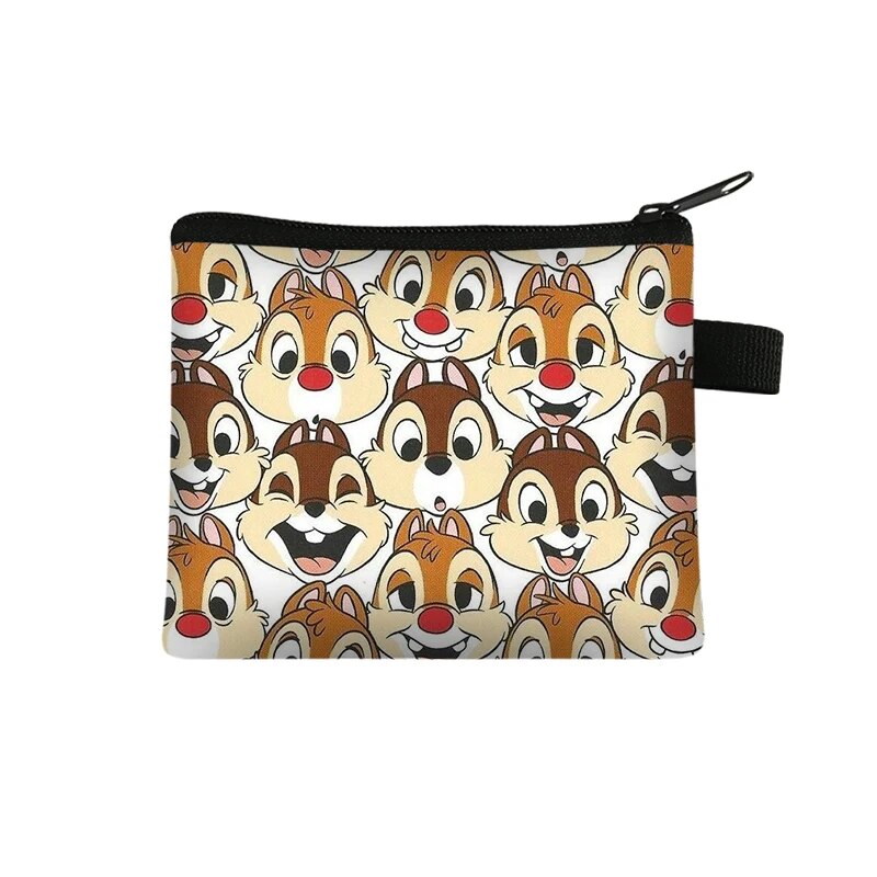 Disney Chip n Dale Children Money Coin Purse Boys Girls Short Wallet Card Bag Mini Pocket Storage Bags Kids Gift