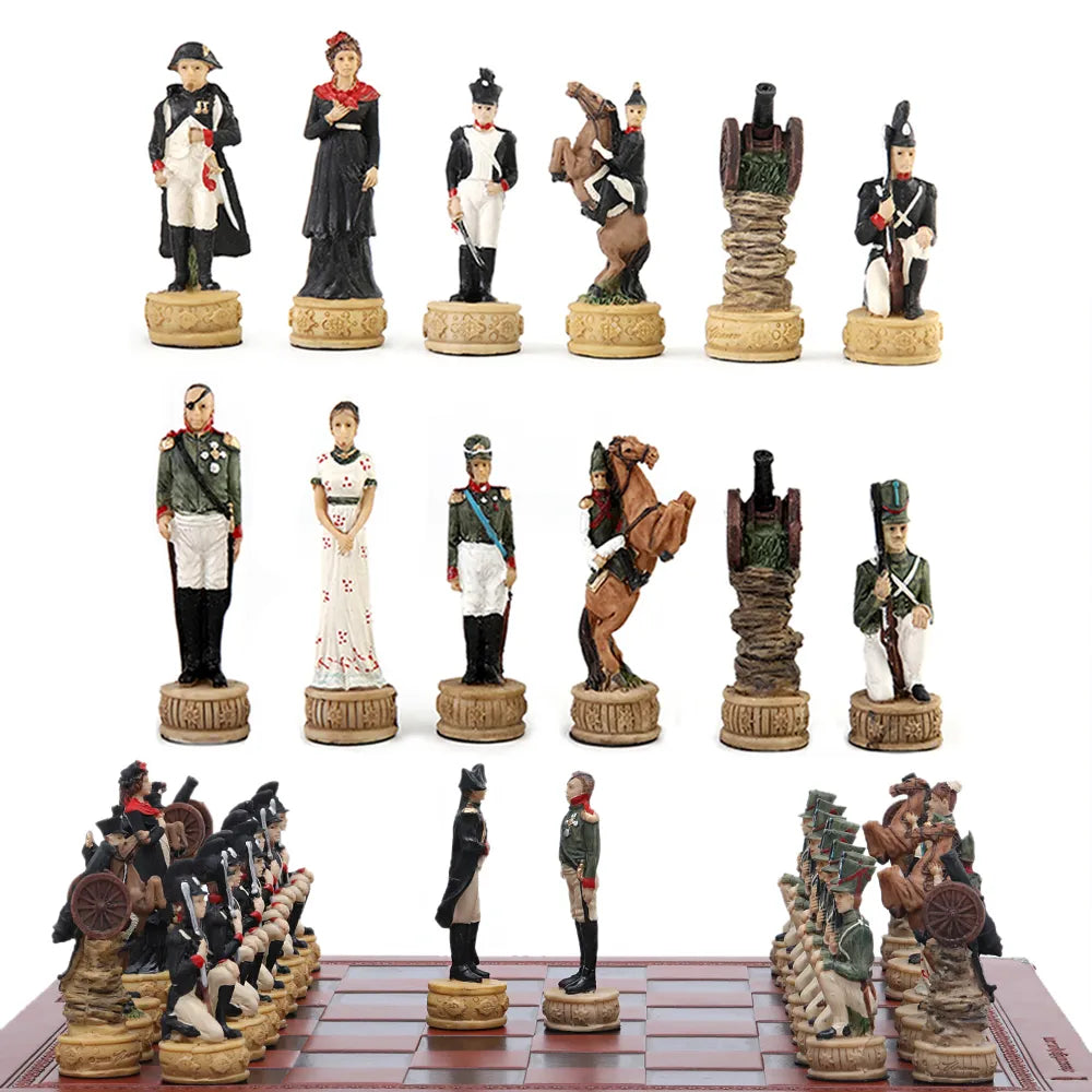 3D Character-themed Chess Set with International Chess and Deluxe Painting, Entertaining Luxury Chess Game Chess and Card Toys