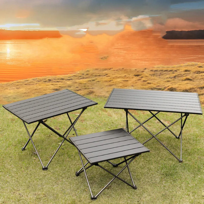 Outdoor Camping Aluminum Alloy Folding Table Multifunctional Portable Barbecue Picnic Table Stall Table Wholesale