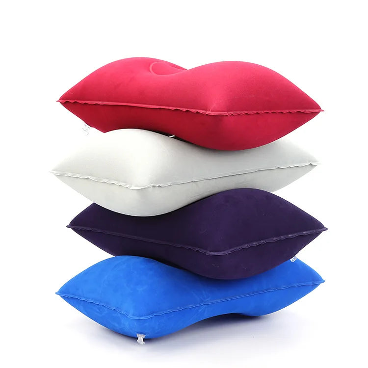 Pillow Core U-shaped Pillow Nylon Sleep Pillow Outdoor Travel Inflatable Pillow Backrest Airplane Head Rest Support Home Textile