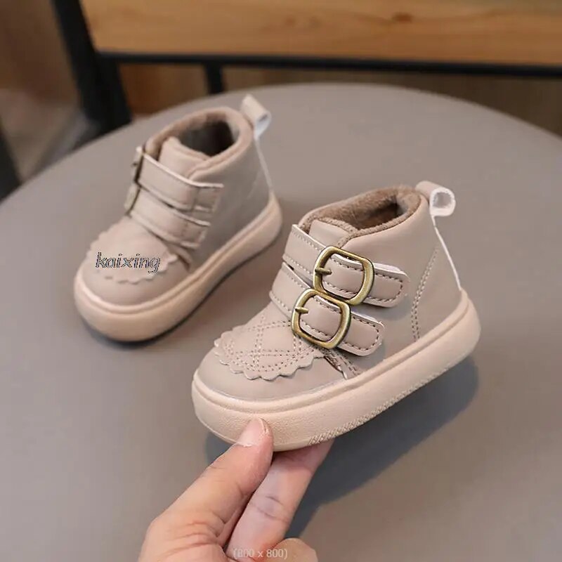 Fashion Baby Cotton Shoes Winter Warm Snow Boots Toddler Infant Soft Bottom Boots Non-slip Walkers Kids Shoes For Boys Girls