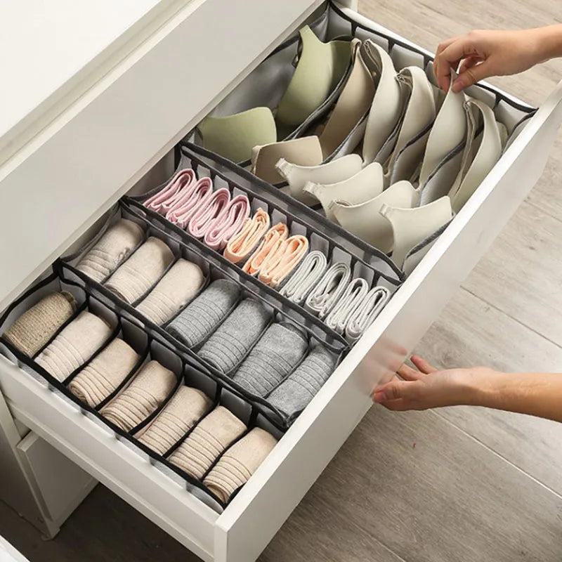 1pc Bras Underpants Socks Organizer Clothes Compartment Storage Box Foldable Home Cabinet Divider Drawer Closet Organization