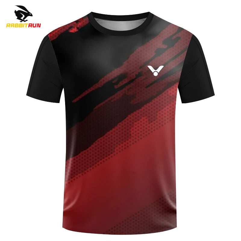 Men's T Shirt Summer Outdoor Sports Fitness Short-sleeved Fashion O-neck Oversized T-Shirt badminton Table tennis Run Top