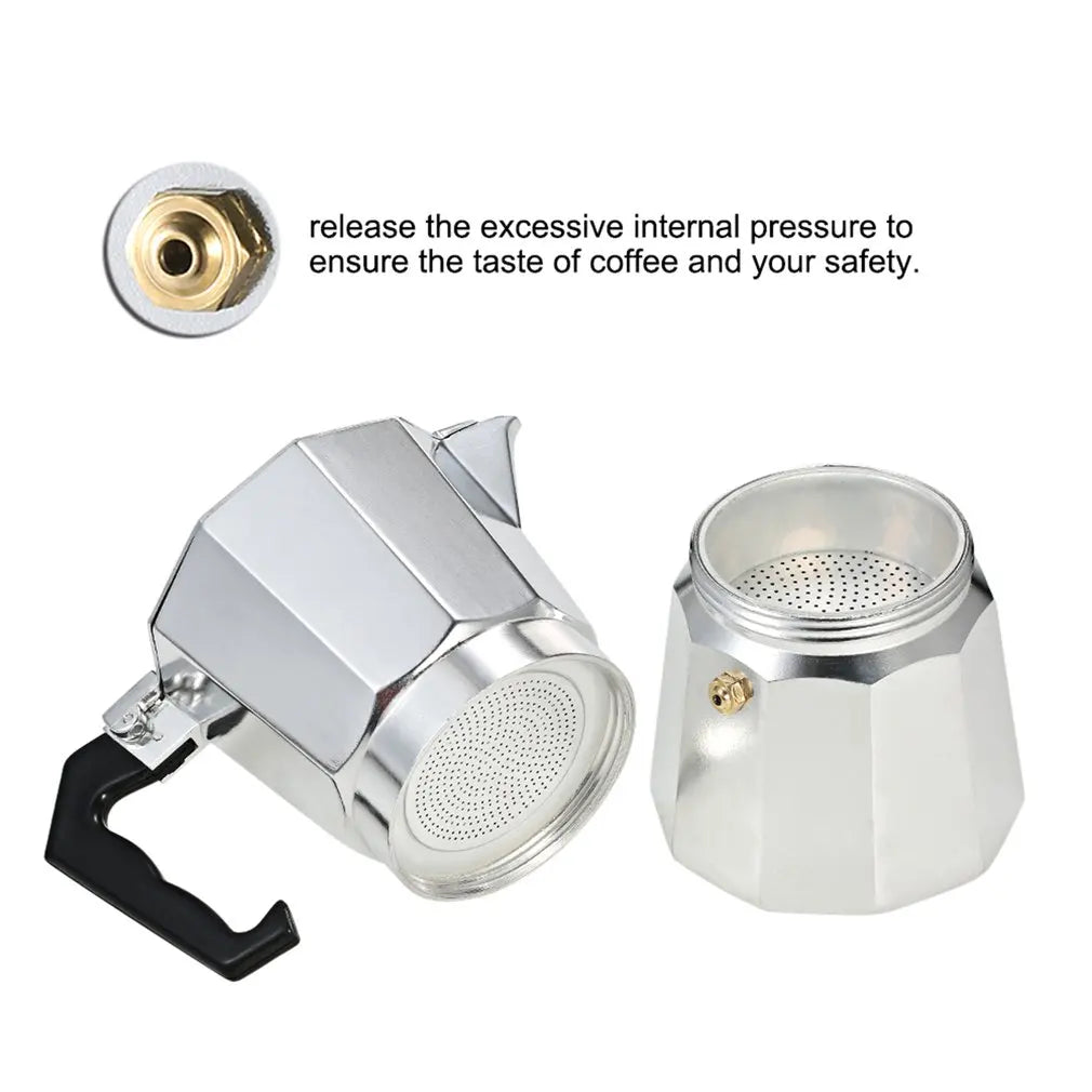 Hot 50ML Espresso Coffee Maker 1Cup Aluminum Coffee Stove Percolator Stovetop Mocha Pot Fashion Electric Cooker Fast Delivery