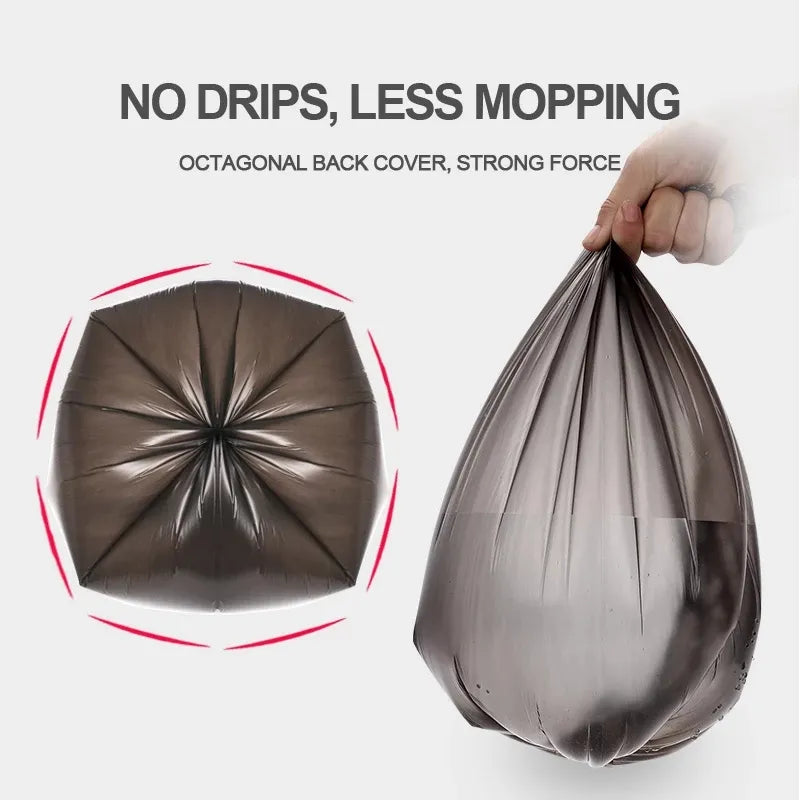 100pcs Household Black Rubbish Bag For Bathroom Garbage Bag Kitchen Points Off Trash Can Bin Rubbish Disposable Plastic Bags