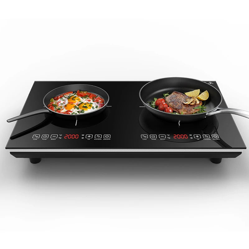 Induction Cooker Electromagnetic High-fire Furnace Double Cooktop Electric Adjustable Temperature Hob Power Magnetic Hot Plate