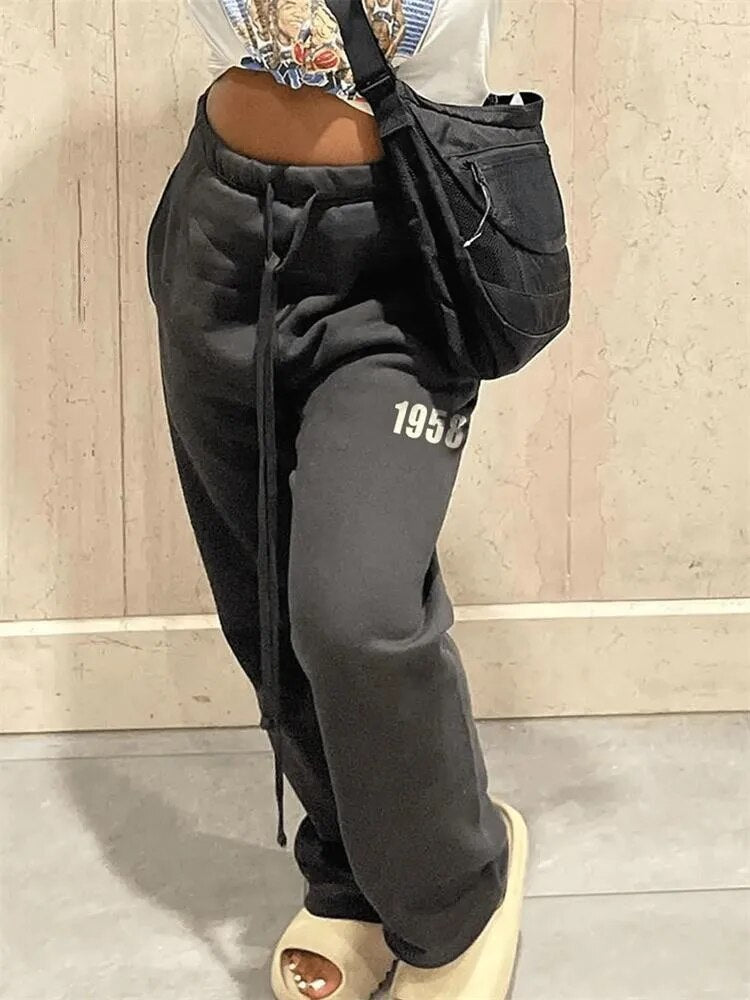 WESAYNB Clothes Streetwear y2k Pants For Women 2022 High Waist Baggy Pockets Pants Parachute Sweatpants Gray Casual Trousers