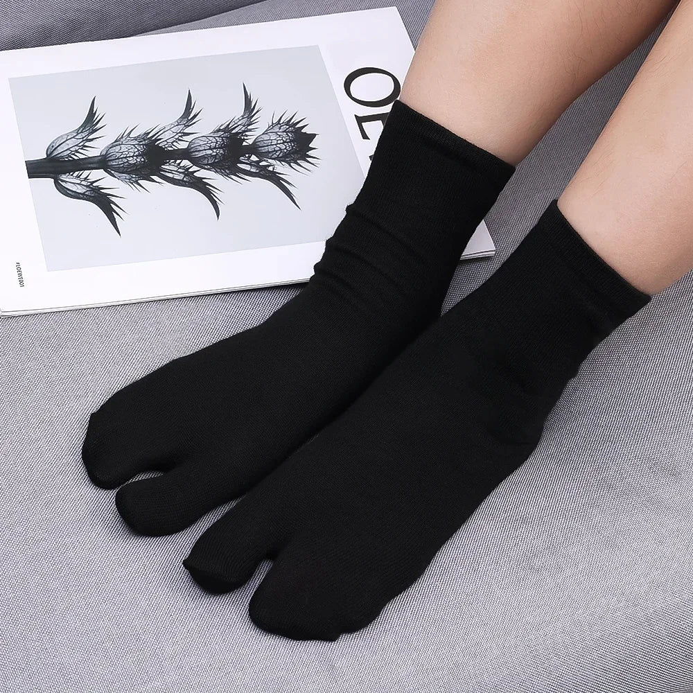 1/3pairs Japanese Men Women Soft Fiber Two Finger Socks Kimono Flip Flop Sandal Split Anti Friction Supplies Shoe Decoration