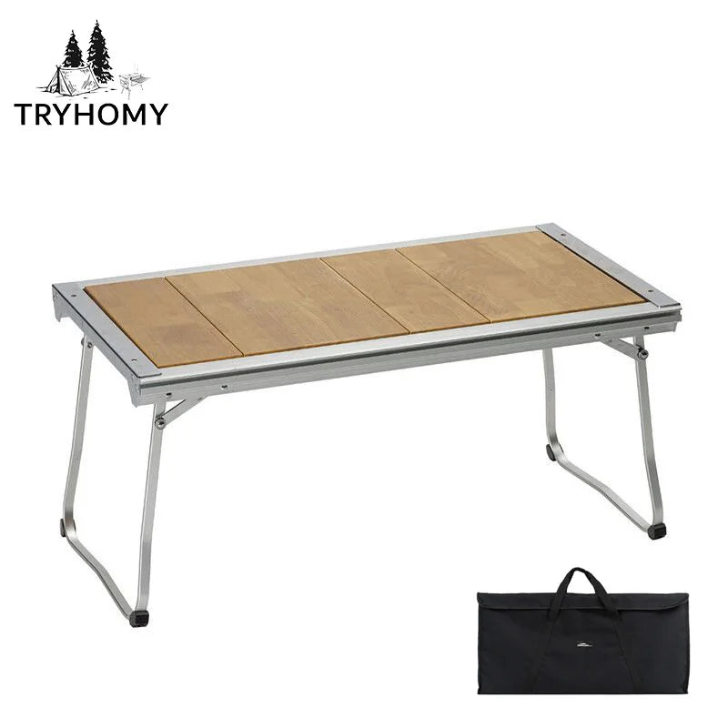 Tryhomy Aluminum Alloy Table Camping Folding Table Barbecue Combination IGT Table Portable Outdoor BBQ Picnic Table New