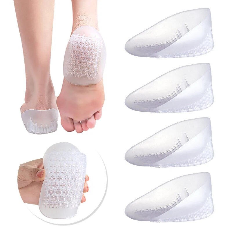 Unisex Silicone Gel Height Increase Insole Heel Lifting Inserts Shoes Insoles Foot Care Protector Cushion Arch Support Insert