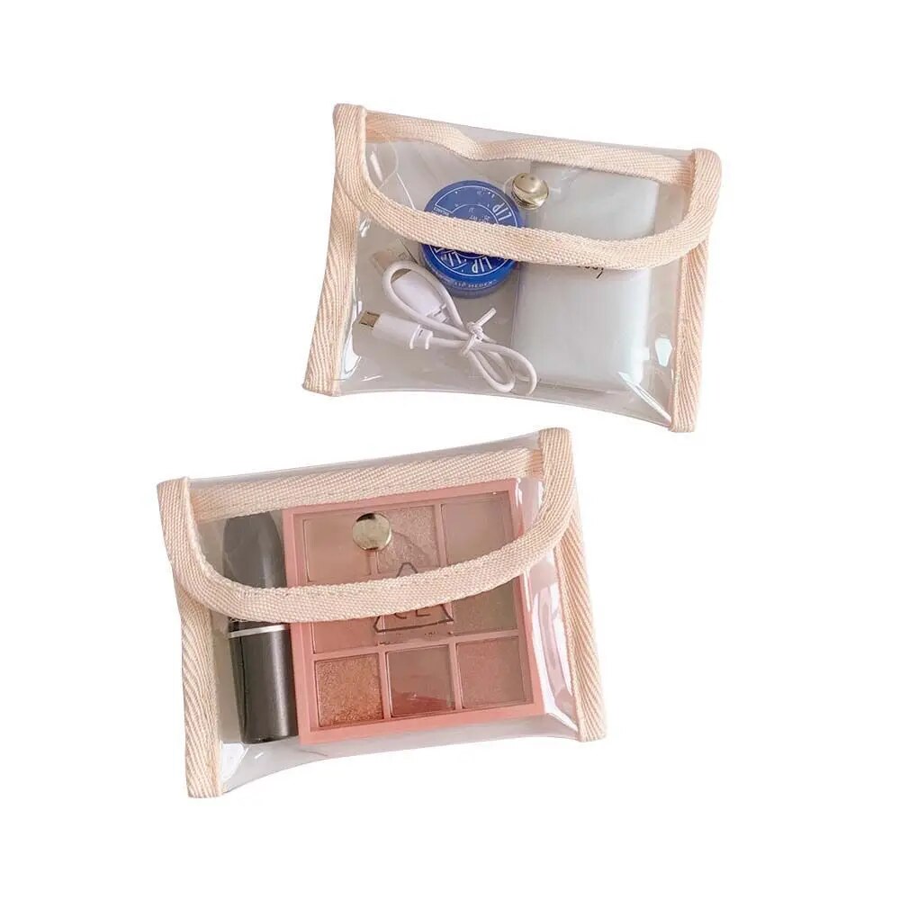 Sweet For Girls PVC Cosmetic Bag Mini Transparent Korean Money Bag Women Coin Purse Purse Wallets Card Holder