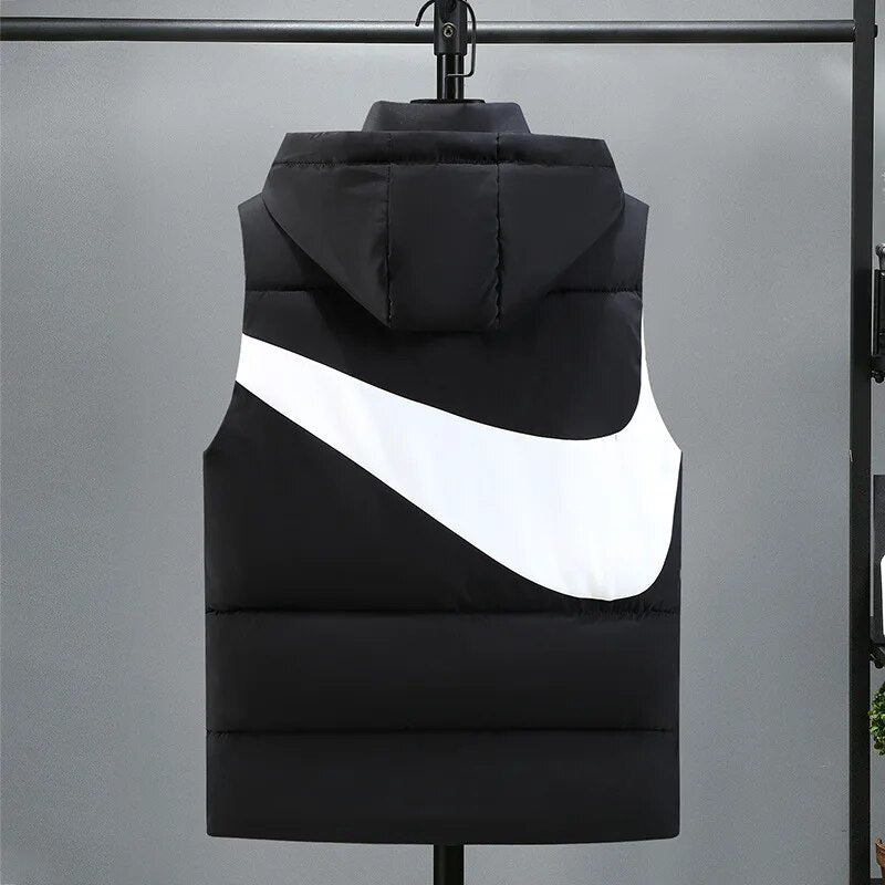 Autumn And Winter Warm Sleeveless Jacket Vest Fashion Casual Jacket Male Winter Casual Waistcoat Vest Down-Filled Cotton Veste