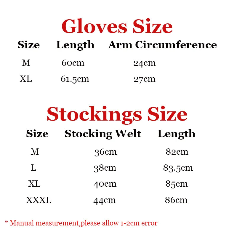 Women PU Leather Wetlook Shiny High Stockings Mittens Long Leather Gloves Disco Party Dance Clubwear Cosplay Costumes Red Black