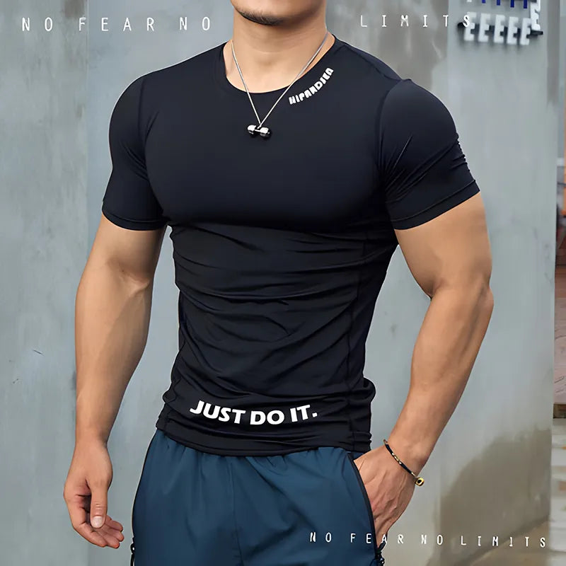 Summer 2022 Gym T-Shirt Sports T-Shirt Men's Fast Running T-Shirt Men's Sports Training T-Shirt Fitness Top T-Shirt