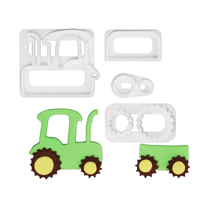 Car Tractor Train Shaped Cake Cookie Cutters Mold Biscuit Baking Tools Kitchenware Bakeware DIY Kitchen For Kids Hand Sugar Make