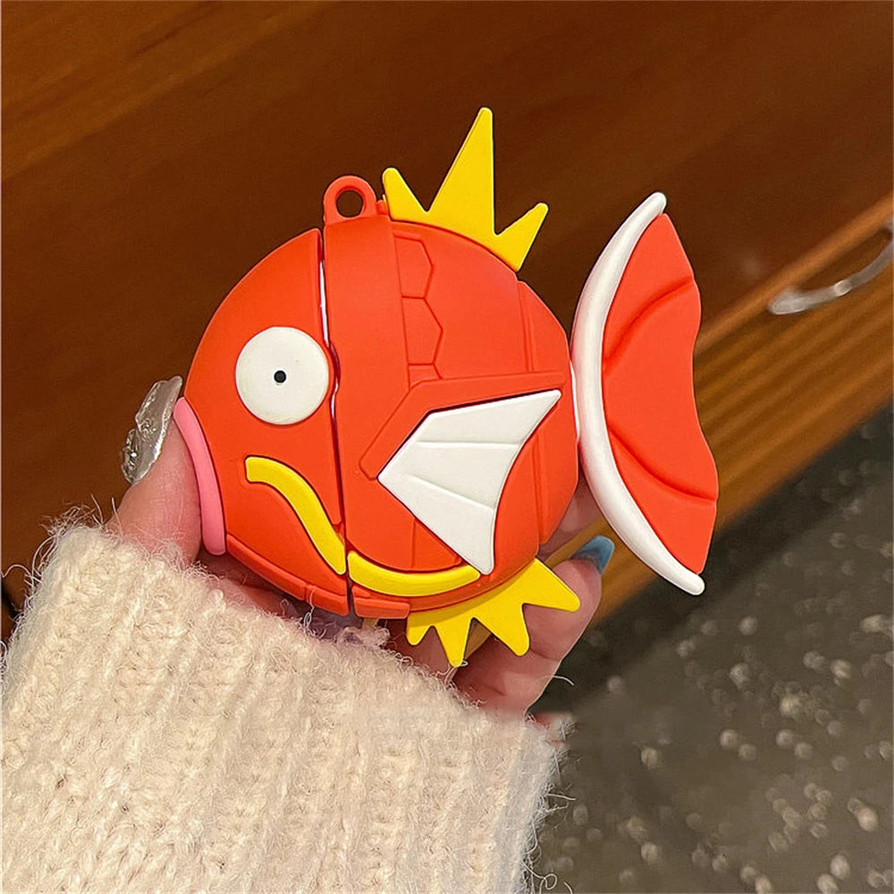 Cute Cartoon Kawaii 3D Red Carp Silicone Earphone Case For Airpods 1 2 Pro 3 Protective Shell Soft Case For Airpods Pro 2 Cover