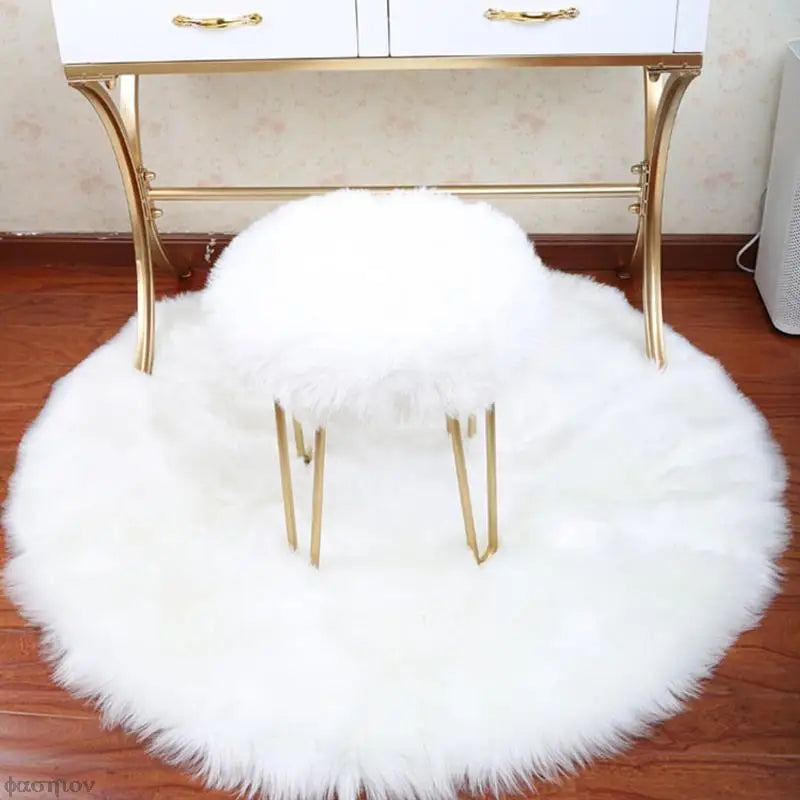 30*30CM Soft Artificial Sheepskin Rug Chair Cover Bedroom Mat Artificial Wool Warm Hairy Carpet Seat Textil Fur Area Rugs