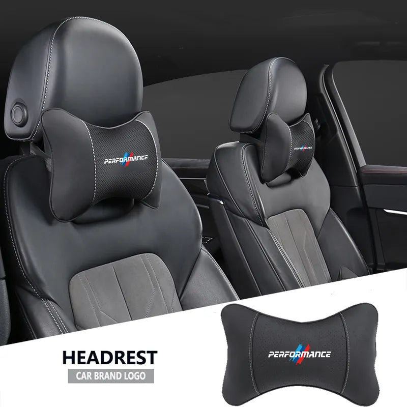 1Pcs Car Seat Headrest Auto Logo Neck Pillow For BMW X1 X3 X5 X4 X6 G30 G20 E46 E90 E60 F10 F30 F20 F40 E39 E36 E87 E70 E91 E30