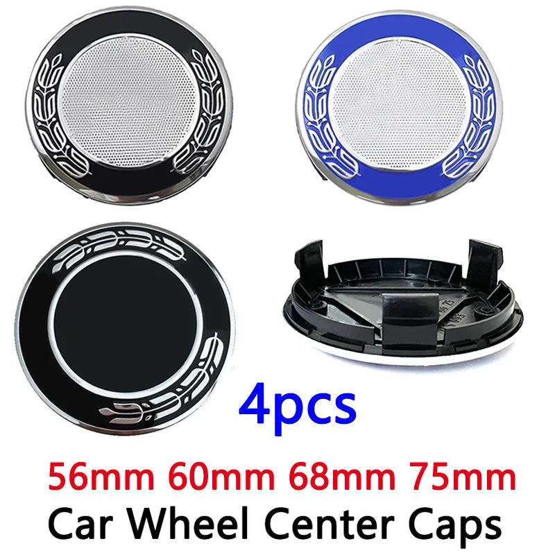 4pcs 56mm 60mm 68mm 75mm For Car Wheel Hub Center Caps Rim Cover Hubcaps Emblem Logo Badge A1714000025 Auto Styling Accessories