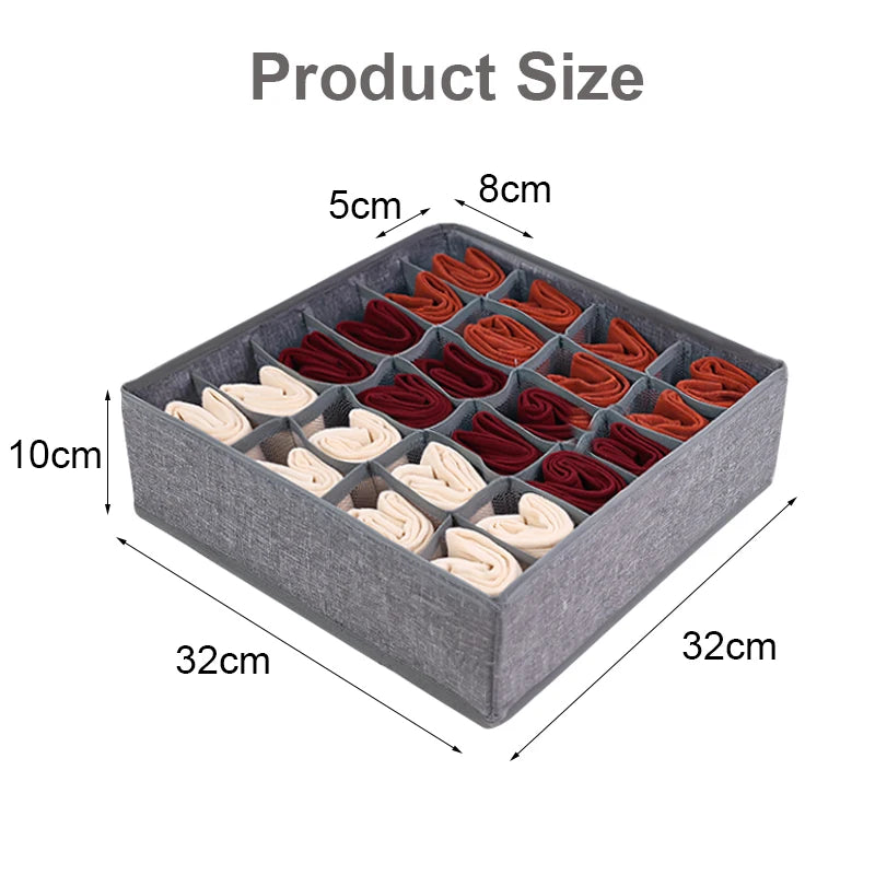 1 Set Socks Underwear Organizers Storage Box Wardrobe Storage Organizer Divider Boxes for Socks Bra Closet Drawer Organizers