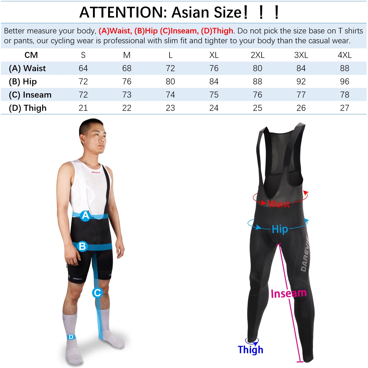 DAREVIE Cycling Bib Tights Winter Waterproof Windproof Thermal Fleece Gel Pad Cycling Bib Pants Hot Warm Up Bike Trousers Men