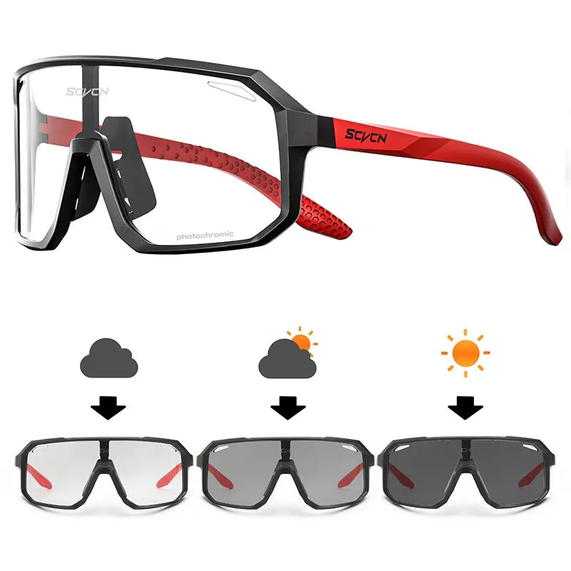 Cycling Glasses Photochromic Sunglasses Men Women Mountain Bike Road Eyewear New Bicycle Riding Outdoor Sports Hiking Goggles