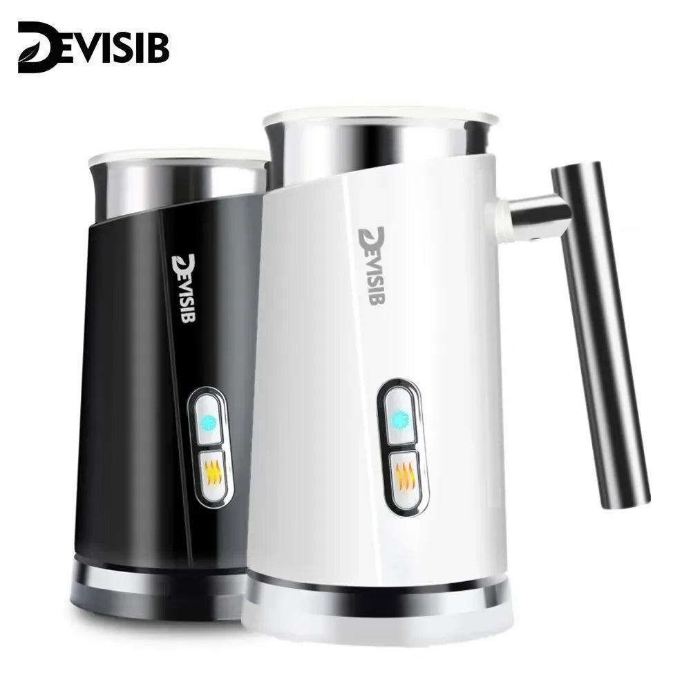 DEVISIB Automatic Milk Frother Electric Hot and Cold for Making Latte Cappuccino Coffee Frothing Foamer Kitchen Appliances