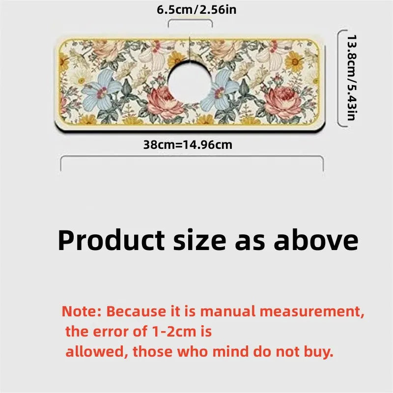 Classic Sink Faucet Drain Pad Table Mat Toilet Diatom Mud Absorbent Pad Non-slip Anti-mildew Mat for Kitchen Countertop Dining