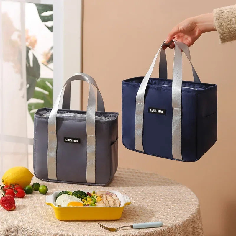 Lunch box portable insulation bag waterproof snack bag aluminum foil thickened lunch bag with rice bag for office workers