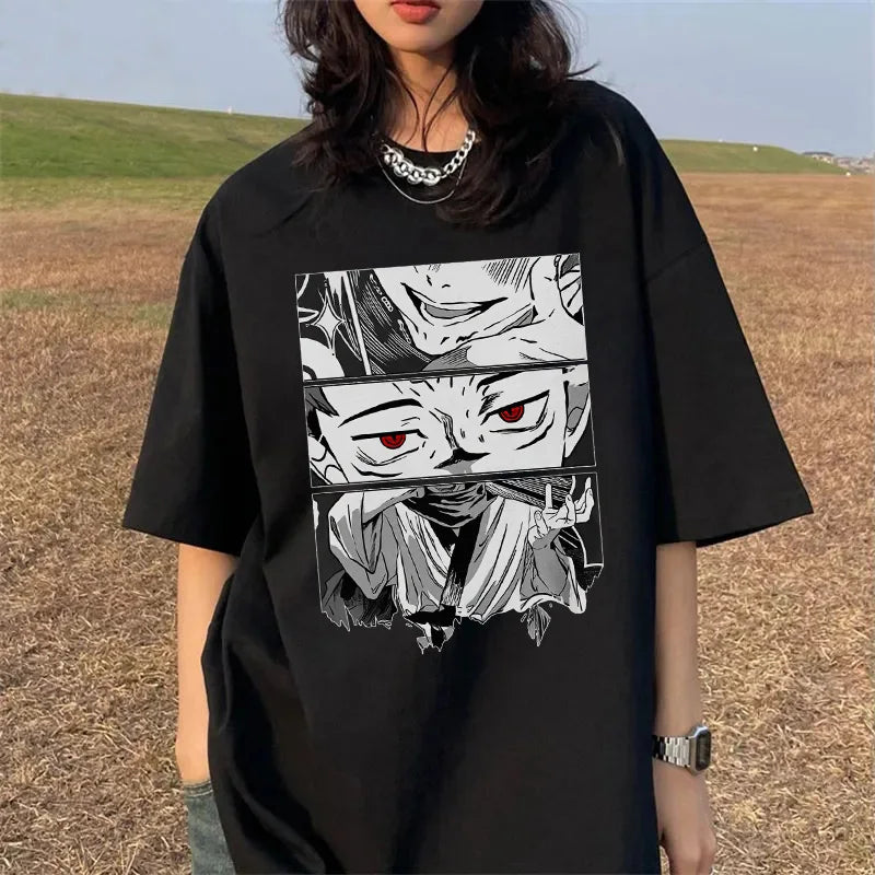 Japanese Anime Jujutsu Kaisen Men T Shirts Itadori Yuji Print Harajuku Tops Ryomen Sukuna Cool Unisex Short Sleeves T-Shirt Male