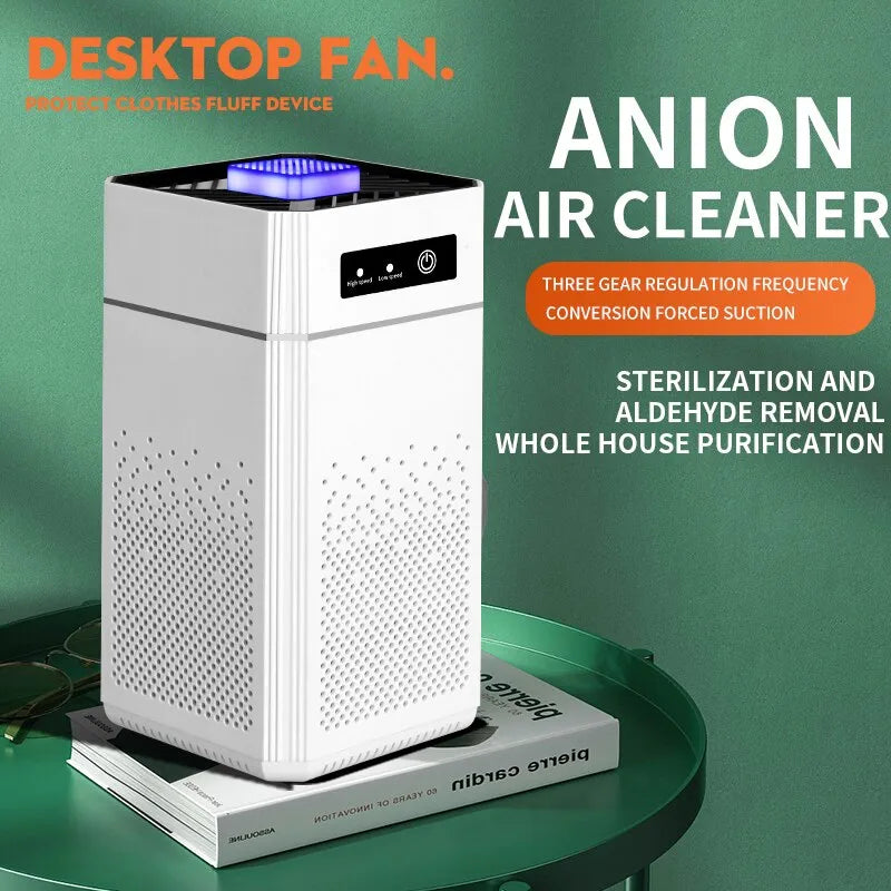 Smart Air Purifier Negative Ions Generator Nano Filtration Formaldehyde Removal Intelligent Secondhand Smoke Air Ozonizer