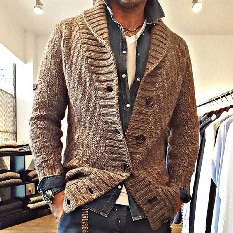 Men Clothing Winter Fleece Men Sweater Hooded Coat Cardigan Mens Knitted Sweater Jacket