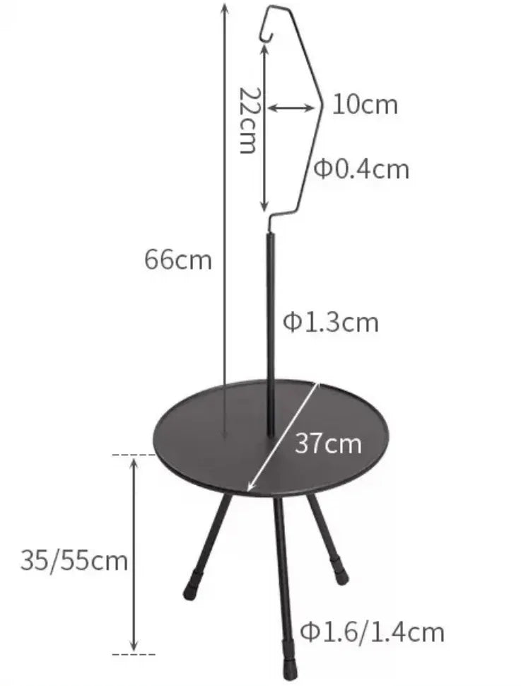 Portable Three-Legged Round Table Outdoor Camping Picnic Foldable Desk Beach Round Table Aluminum Lightweight Furniture