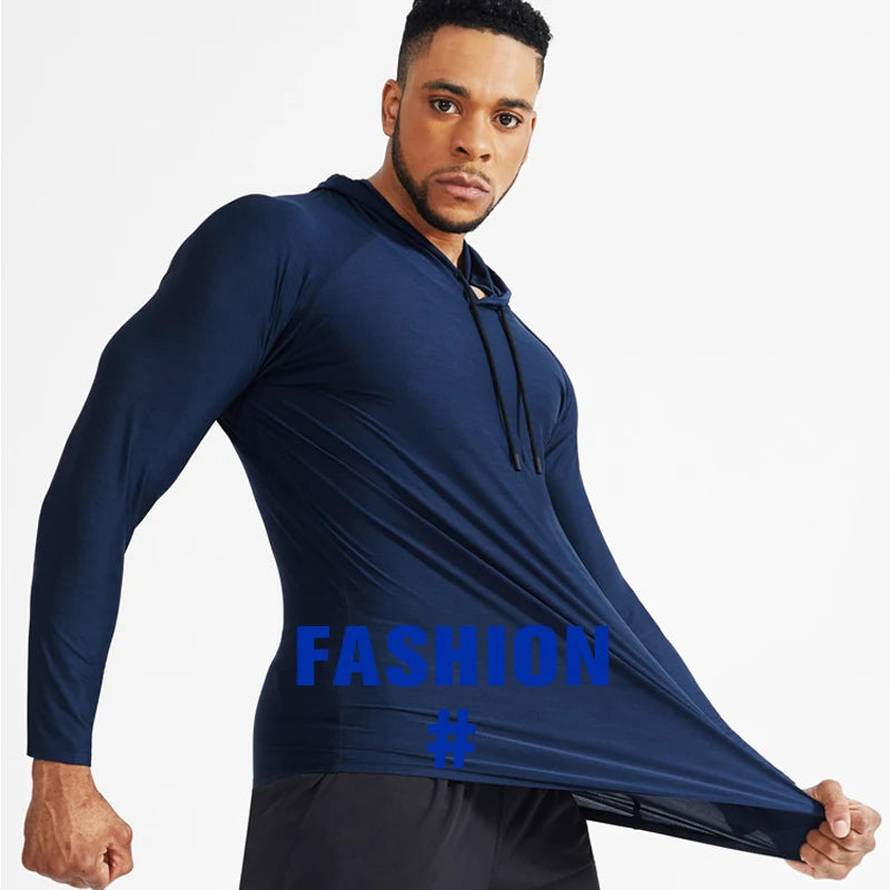 Men Bodybuilding Sport Shirts Long Sleeve Gym T Shirt Man Fitness Top Quick Dry Running Shirt Football Jerseys Male Sportswear