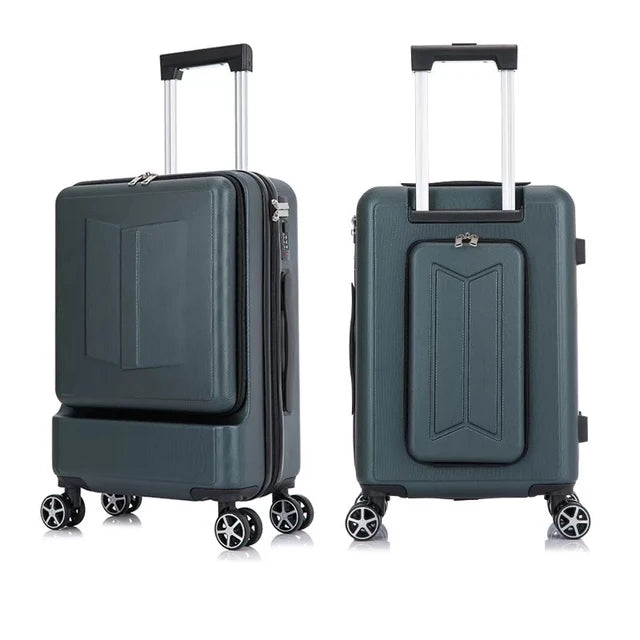 Travel Suit rolling Luggage wheel Trolley women fashion Box men Valise with laptop bag 20'' carry ons