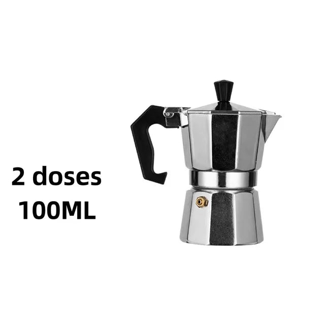 Italian Type Coffee Maker Aluminum Mocha Espresso Percolator Pot Coffee Maker Moka Pot Espresso Shot Maker Espresso Machine