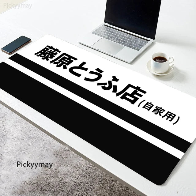 Initial D Large Mouse Mat Black Mousepad Big Gaming Mousepads Manga Car Rubber Keyboard Mats Desk Pad HD print Mouse Pads 90x40