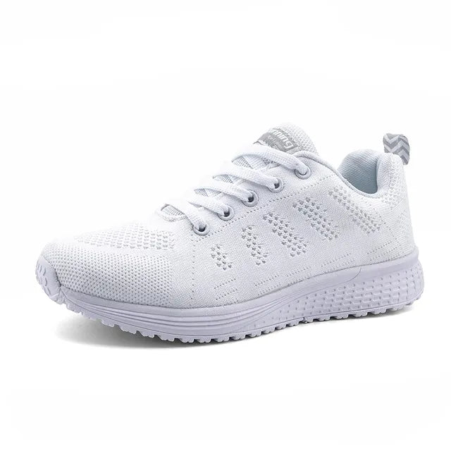 Women Casual Shoes Fashion Breathable Walking Mesh FlatShoesSneakers White Female Footwear