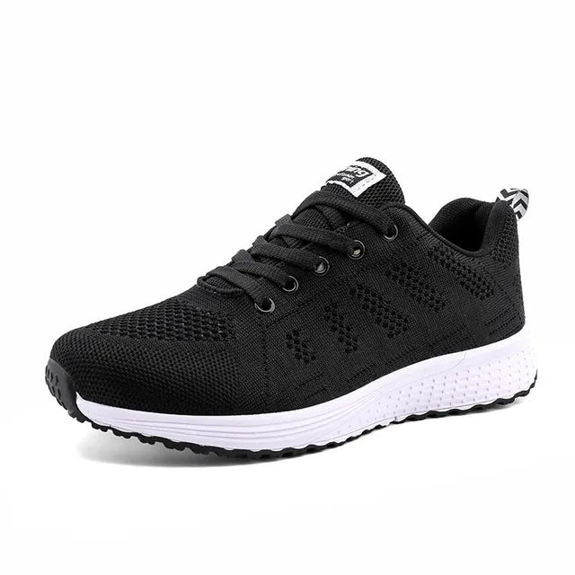 Women Casual Shoes Fashion Breathable Walking Mesh FlatShoesSneakers White Female Footwear