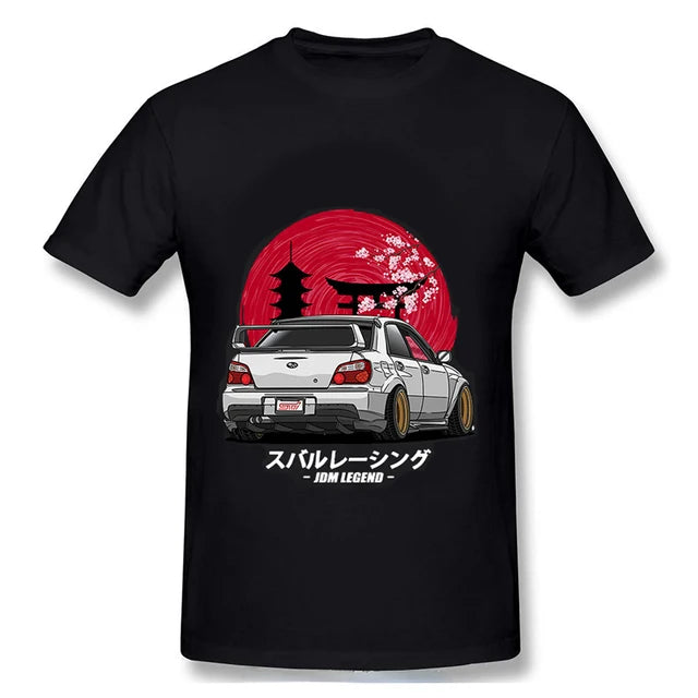 Initial D Nissan Skyline R34 T-shirt Men Japanese Anime Car Tshirt Trend Cool T Shirt Men Women Streetwear O-neck T Shirt