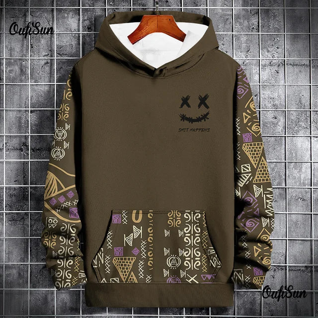 Vintage Men's Hoodie Sweatshirt Hooded Cartoon Graphic Print Daily Pullover Sports Streetwear Designer Autumn Clothing Hoodies