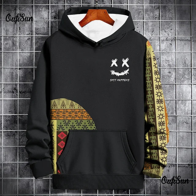 Vintage Men's Hoodie Sweatshirt Hooded Cartoon Graphic Print Daily Pullover Sports Streetwear Designer Autumn Clothing Hoodies