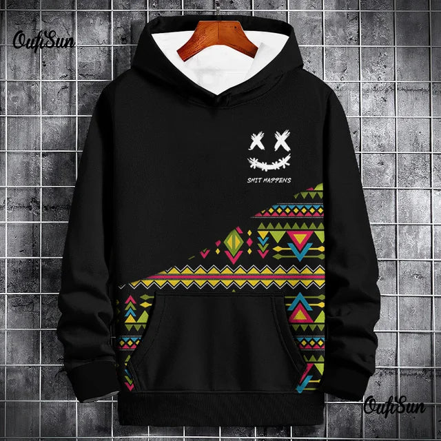 Vintage Men's Hoodie Sweatshirt Hooded Cartoon Graphic Print Daily Pullover Sports Streetwear Designer Autumn Clothing Hoodies