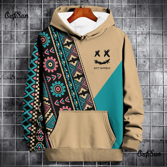 Vintage Men's Hoodie Sweatshirt Hooded Cartoon Graphic Print Daily Pullover Sports Streetwear Designer Autumn Clothing Hoodies