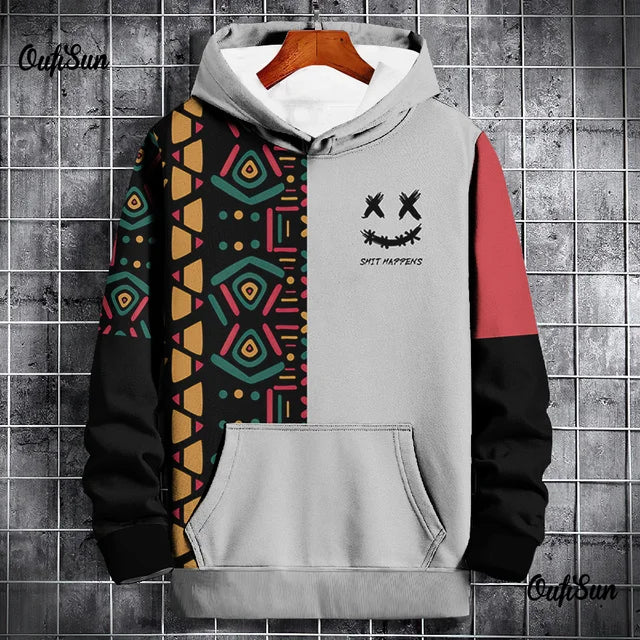 Vintage Men's Hoodie Sweatshirt Hooded Cartoon Graphic Print Daily Pullover Sports Streetwear Designer Autumn Clothing Hoodies