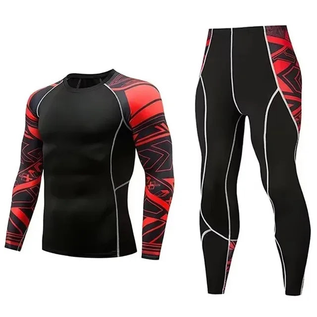 Men Compression Sportswear Suit Gym Running Sport Clothes Men's Tight Clothes Yoga Sets Workout Jogging Jogg Fitness Clothing