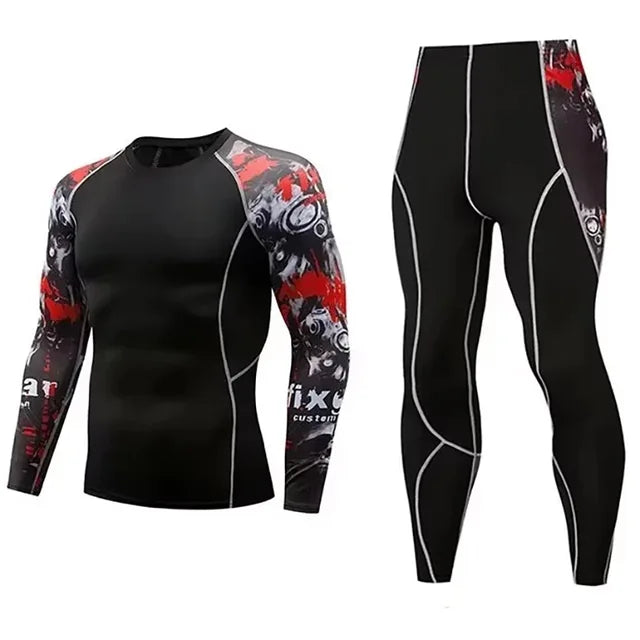 Men Compression Sportswear Suit Gym Running Sport Clothes Men's Tight Clothes Yoga Sets Workout Jogging Jogg Fitness Clothing